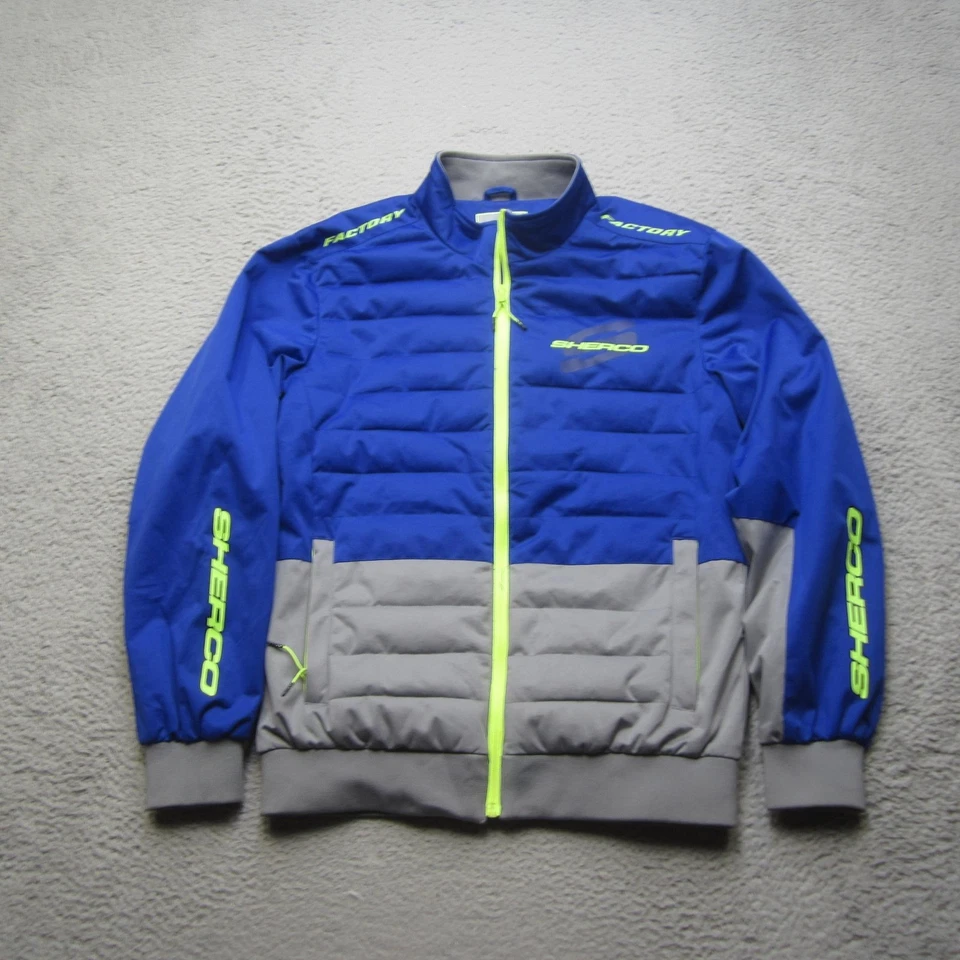 Chaqueta Sherco Para Hombre Grande Azul Gris Factory Team Cremallera Completa Puffer Moto Racing Foto 2 de 4
