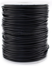 Black Hollow Rubber Tubing - 30 Feet - 2Mm Diameter Tube Cord - 1/16" OD X 1/64"