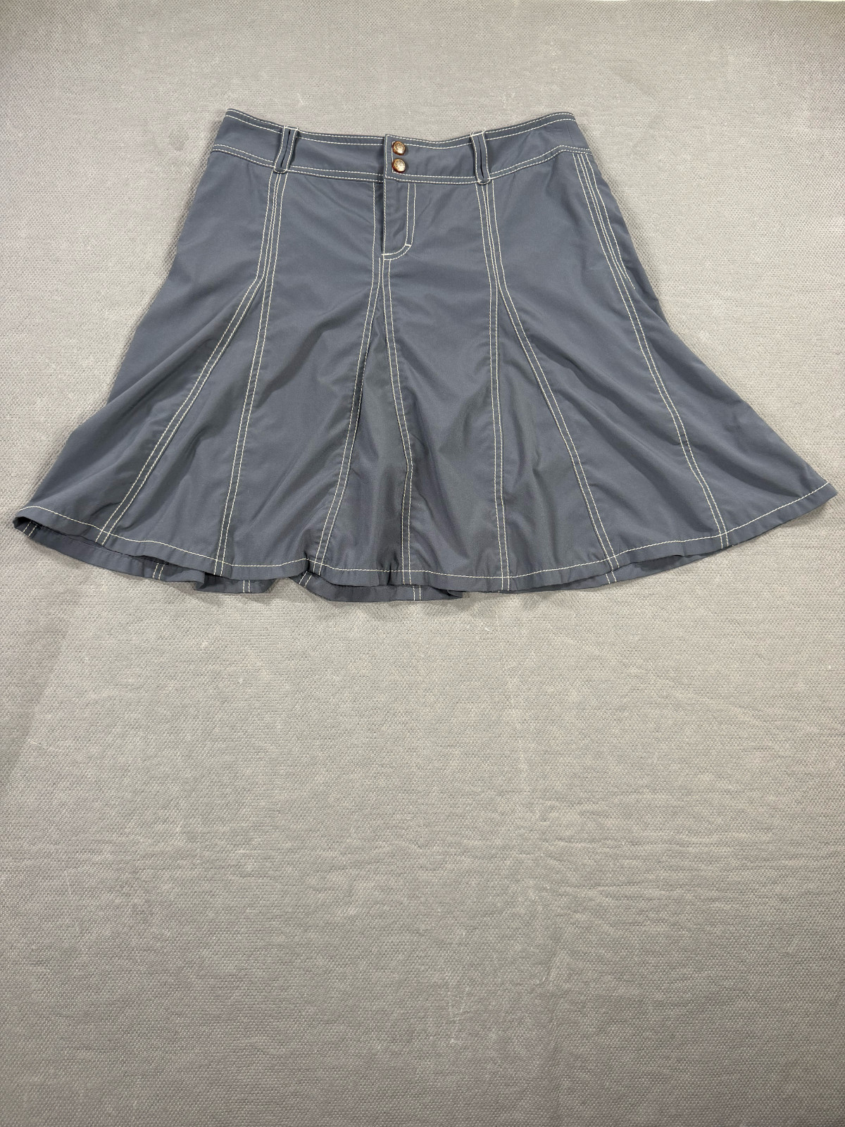 Athleta Whatever Skort Womens 8 Gray Golf Skirt Shorts Back Pockets