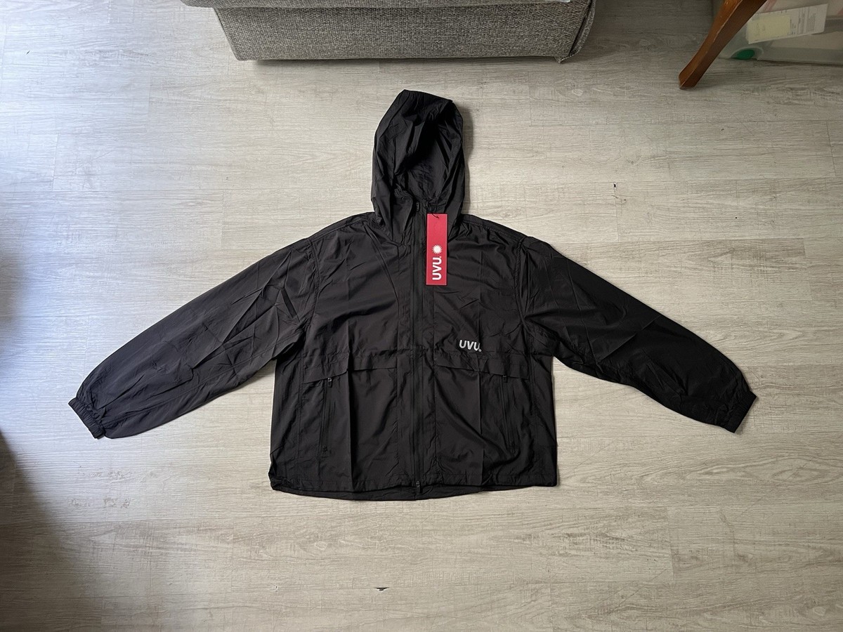 UVU Club Running Ultralight Windbreaker Black Techwear Nylon