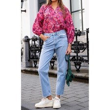 Agolde Parker Jean Ladies 32 Light Wash Relaxed Cropped Straight Leg Denim