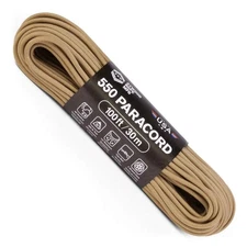 550 Paracord Tan Rope 7 Strand Core 100Ft 5/32 Inch Uv Resistant 8Oz
