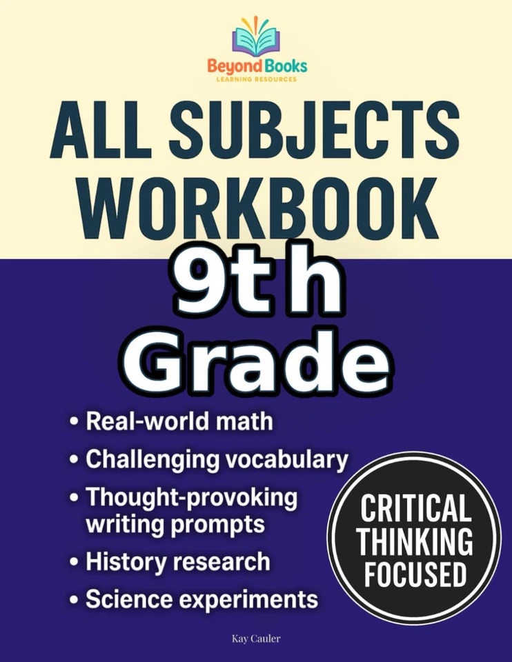 9th Grade All Subjects Workbook: High School Curriculum Workbook for... - Image 1 of 1
