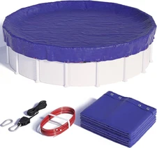 21 FT round Pool Cover, [ 2025 Upgraded ] above Ground Pool Cover, Heavy Duty Wi