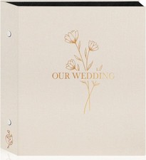 Wedding Photo Album 4x6 600 Pocket Photos Slip in, Linen Cover Large