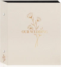 Wedding Photo Album 4x6 600 Pocket Photos Slip in, Linen Cover Large
