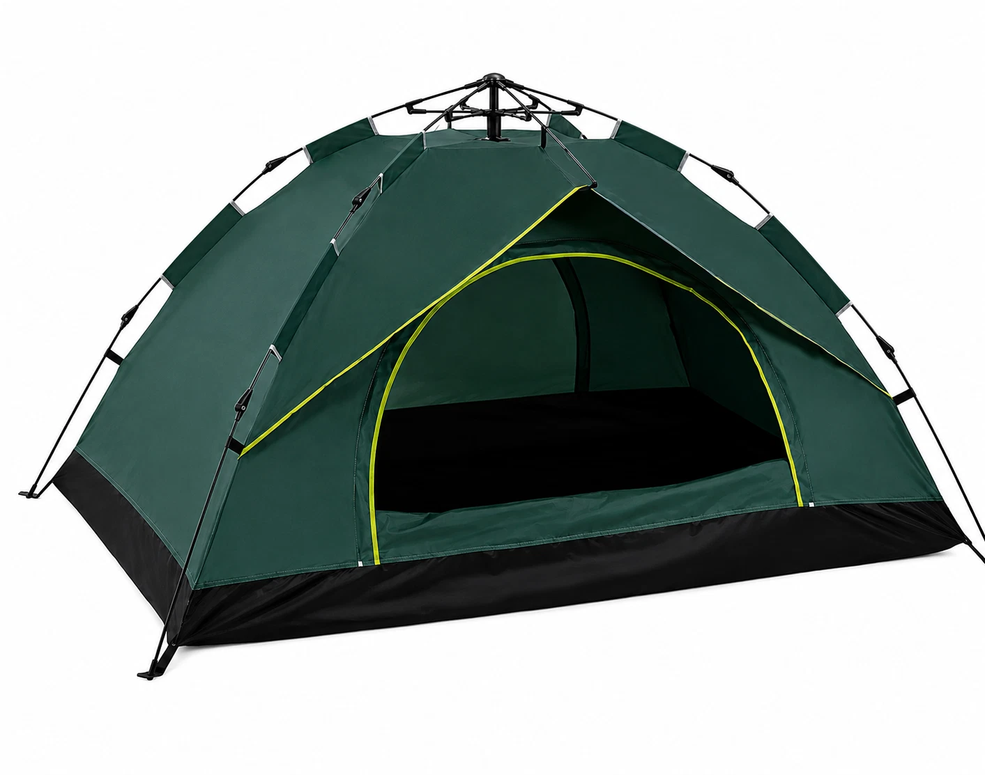 3-4 Person Full Automatic Pop up Tent for Family Camping Hiking Waterproof Green