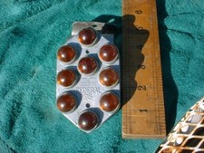 Federal 95 Cast Metal Glass Truck Amber Glass Marble Reflector Vintage Nice