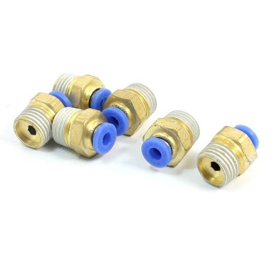 6 PCS 1/4PT to 4mm Pneumatic Air Quick Release Fitting Connector Adapter *tm