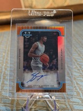 Topps 2021/22 Bowman University Shaedon Sharpe Rookie Auto Orange 10/25