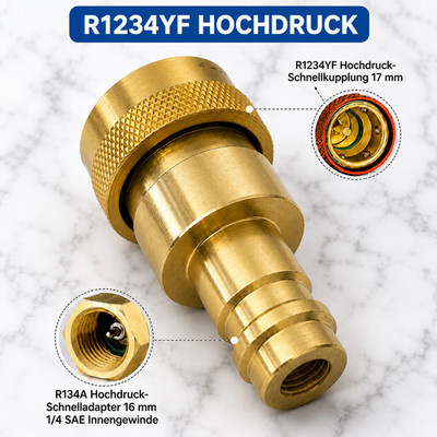 Adapter für Klimaanlage   R134a auf R1234yf / Hochdruck /