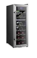 NutriChef PKCWCDS182.5 Chilling Refrigerator Cellar-Dual-Zone Wine Cooler