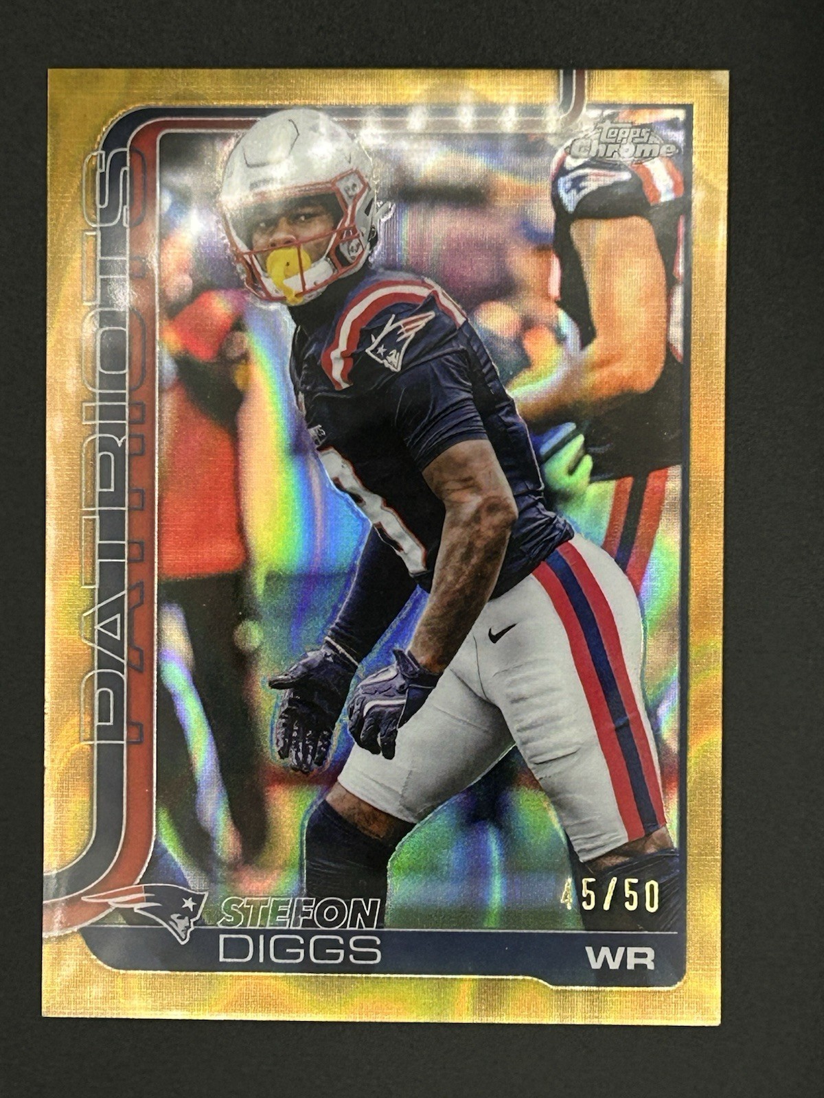 2025 Topps Chrome - Stefon Diggs #205 Gold Lava Refractor /50