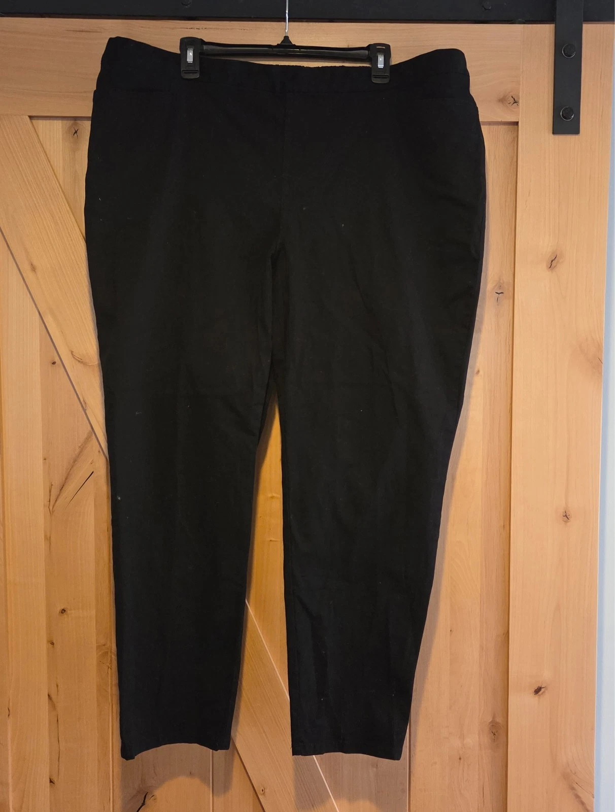 New! Catherines Sz 2X Essential Flat Front Pants Tapered Leg Stretch 42x29"