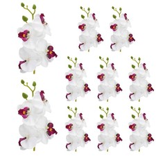 10Pcs Artificial Orchid Flower for Floating Candle Centerpiece, White