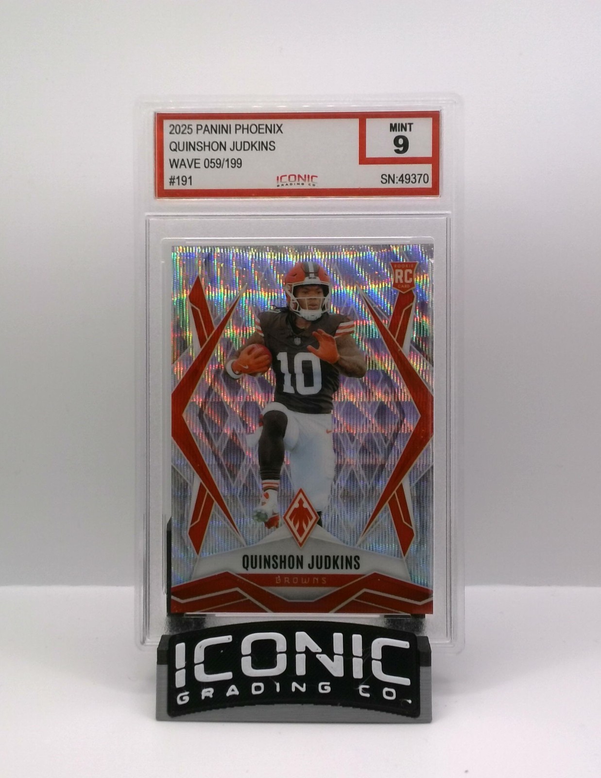 2025 Panini Phoenix #191 Quinshon Judkins Wave Prizm #/199