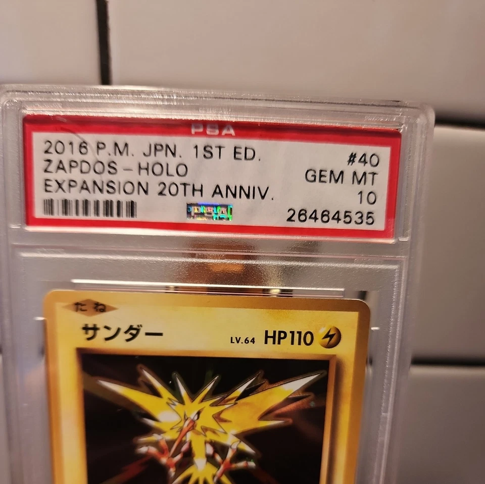 1996 Pokémon Japanese Basic #145 Zapdos Holo PSA 9 Mint Base Set * 1st Edition * - Image 2 of 3