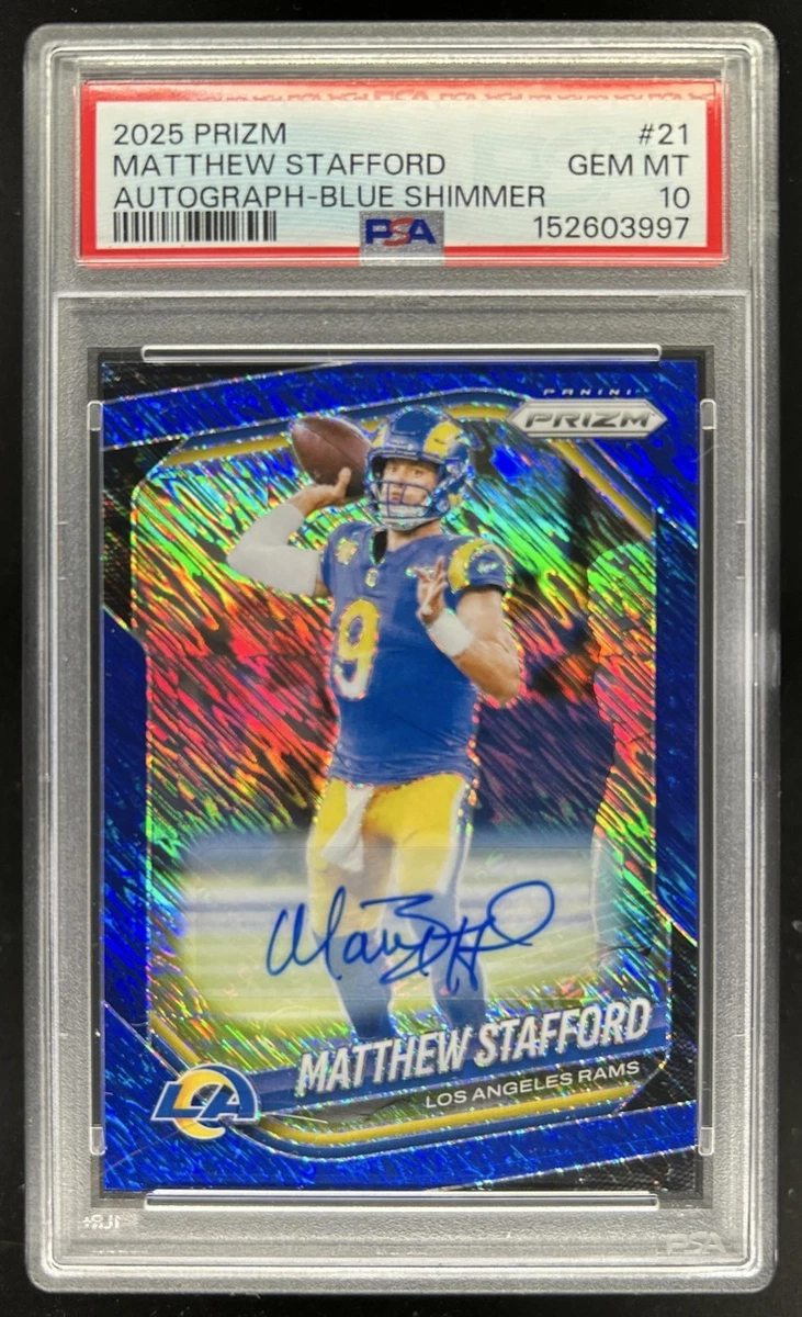 Panini Matthew Stafford Football Serial Numbered Sports Trading