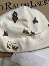 Ralph Lauren Cotton Beanie Girls Hat One Size NB/9M-Bin350