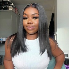 13x4 HD Transparent Lace Front Wig 200 Density Pre Plucked Human Hair