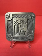 XIII Olympic Winter Games Lake Placid New York Belt Buckle True Distance Sports