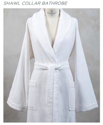 Rivolta Carmignani Luxury Spa Bath Robe 100% Cotton Turkey Terry White size XL