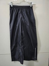 LL Bean Pants Boys 6/7 Black Trail Model Rain Shell Windbreaker Pullon Ankle Zip