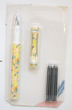Journaling By Jot Calligraphy Pen with Ink Cartridges Yellow Floral Design BB217