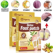 Tigerty Detox Foot Patch Ginger Herbal Foot Plaster Sticker Relieve Fatigue Pad
