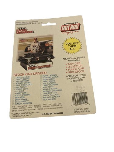 Neil Bonnett #21 Citgo 1989 Racing Champions NASCAR Diecast 1:64 Car Card - Picture 5 of 23