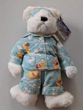 Nicky Cloud Nine White Bear NICK  NORA 1999 Plush 14" Rubba-Dub-Duck PJs MWMT,