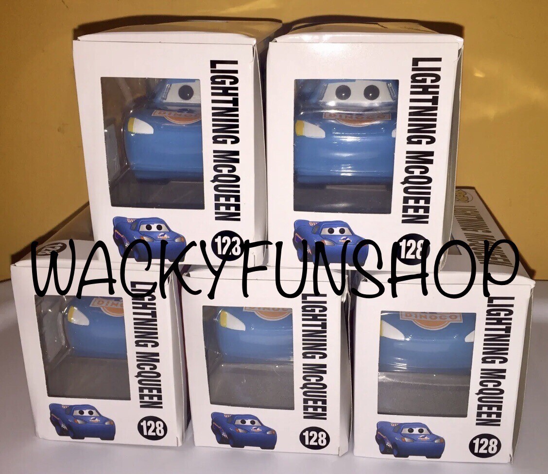 1 SDCC 2015 FUNKO POP CARS LIGHTNING McQUEEN DINOCO #128 FIGURE