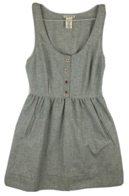 COPE Womens Size 2 Round Neck Sheath Dress Sleeveless Linen Blend Pockets |  eBay
