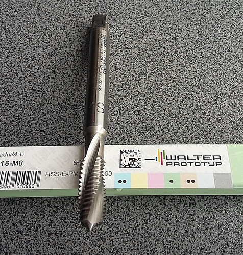 Threaded Drill WALTER PROTOTYPE PARADUR TI 20416 M8 6HX HSS E PM With 