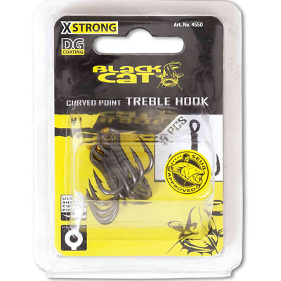 Rhino Black Cat Welshaken Wallerhaken Angelhaken - Curved Point Drilling DG