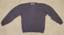 VINTAGE Le Tigre Sweater Mens XL Acrylic Made in USA Knit Light Purple Gray