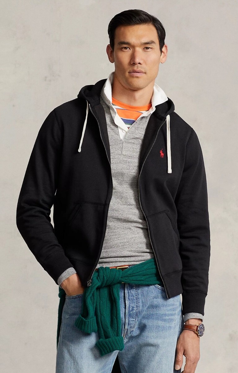 NWT Polo Ralph Lauren Big & Tall BLACK Waffle Lined Full Zip