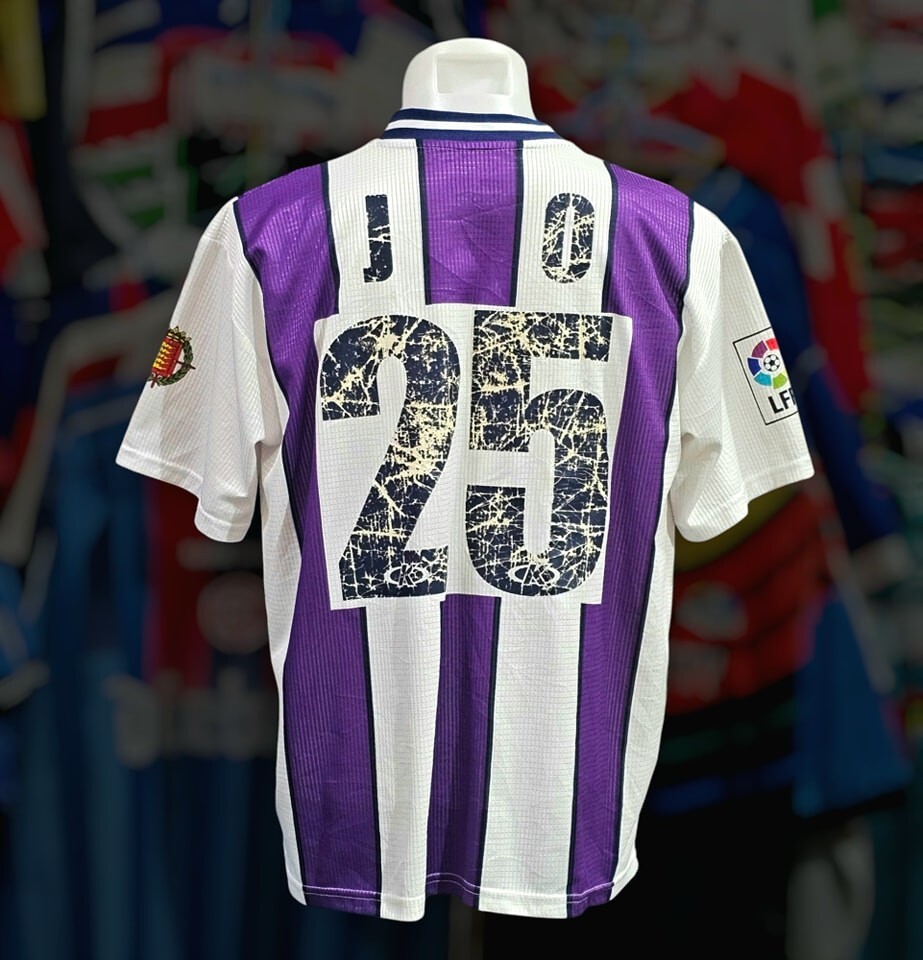 ウェア 99-01 REAL VALLADOLID JO #25 Real Valladolid 1999-2000 Home Shirt #25 Jo LFP Patch/Badge