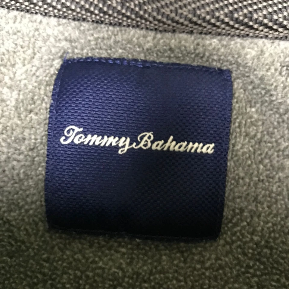 Tommy Bahama 卫衣男式中号灰色模拟领长袖套衫 — 第 2/4 张图片