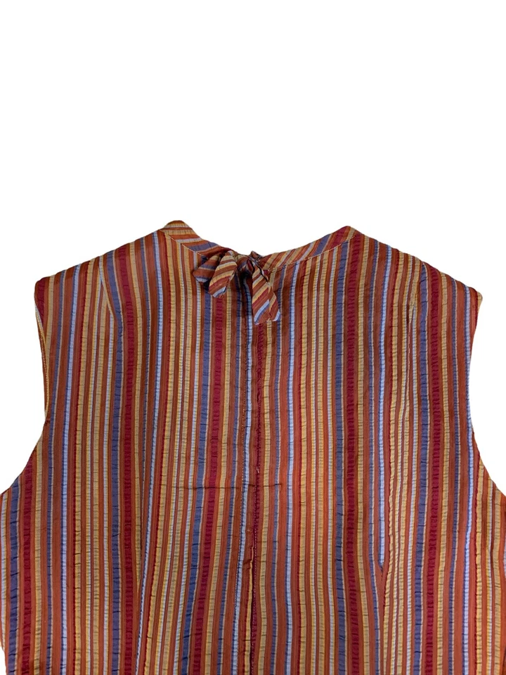 Vestido Vintage 60’S 70’s Peck & Peck Mod Rayas 5th Ave New York Union Tag EE. UU. Foto 3 de 4