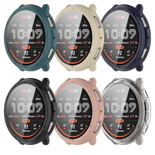 Hard Shell Glass Screen Protector Film Full Frame Case For Amazfit 2 H4S6 L G5Z5 - Zdjęcie 5 z 24