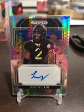 2022 Panini Prizm Draft Picks Luiji Vilain Hyper Prizm Parallel Autograph SSP RC