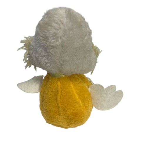 Vintage Eden Duck Rattle inside Stuffed Animal Plush Bow 9" Yellow White READ - Picture 2 of 21