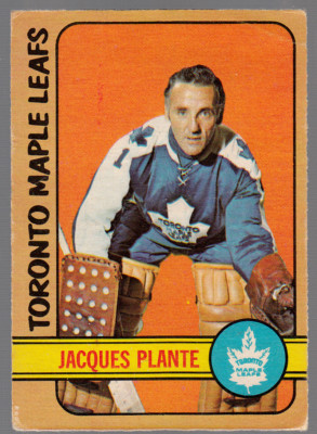 1972-73 OPC O PEE CHEE HOCKEY #92 JACQUES PLANTE VG-EX TORONTO MAPLE LEAFS CARD