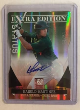 2011 Extra Edition Harold Martinez #52 Status Emerald Die Cut Auto 19/25