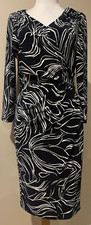 LAUREN by RALPH LAUREN Womens Black & White Career Dress - Sz 10