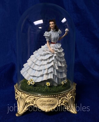 FRANKLIN MINT SCARLETT O'HARA Gone With The Wind Domed Figurine