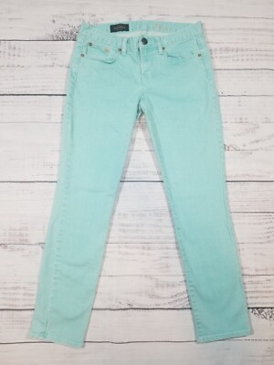 Toothpick Mint Ankle Jeans Pocket Womens 28