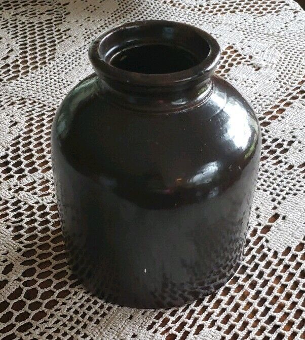  Antique ~ Stoneware Crock ~ Jar ~ Farmhouse ~ Primitive Kitchen Decor