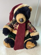Dan Dee Christmas Black Bear Plush w/Stocking Hat Coat Scarf Pants Teddy